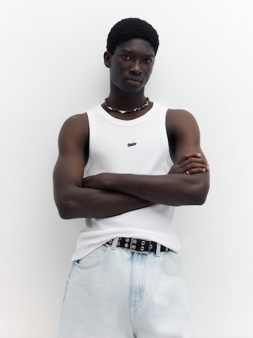 Pull&Bear Paita 'STWD' värissä valkoinen: etupuoli
