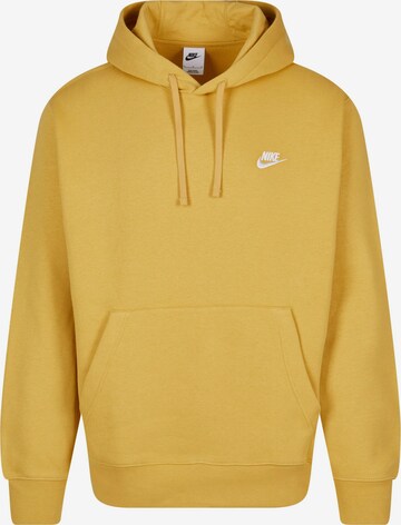Nike Sportswear - Sweatshirt 'Club Fleece' em amarelo: frente