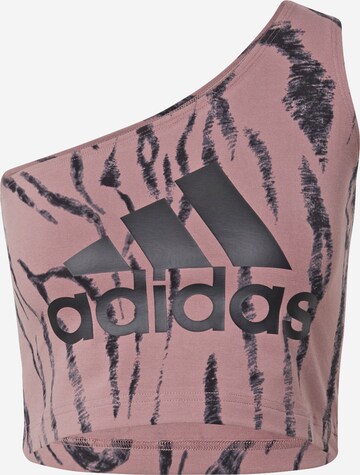 ADIDAS SPORTSWEAR Sportovní top 'Future Icons Animal Print' – hnědá: přední strana