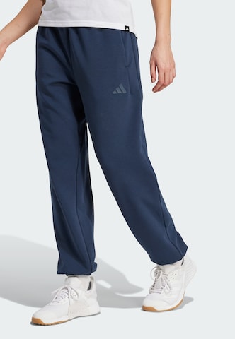 ADIDAS PERFORMANCE Zúžený Sportovní kalhoty 'Designed For Training' – modrá: přední strana