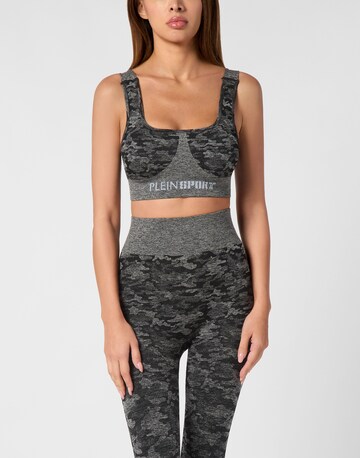 Bustino Reggiseno sportivo di Plein Sport in nero: frontale