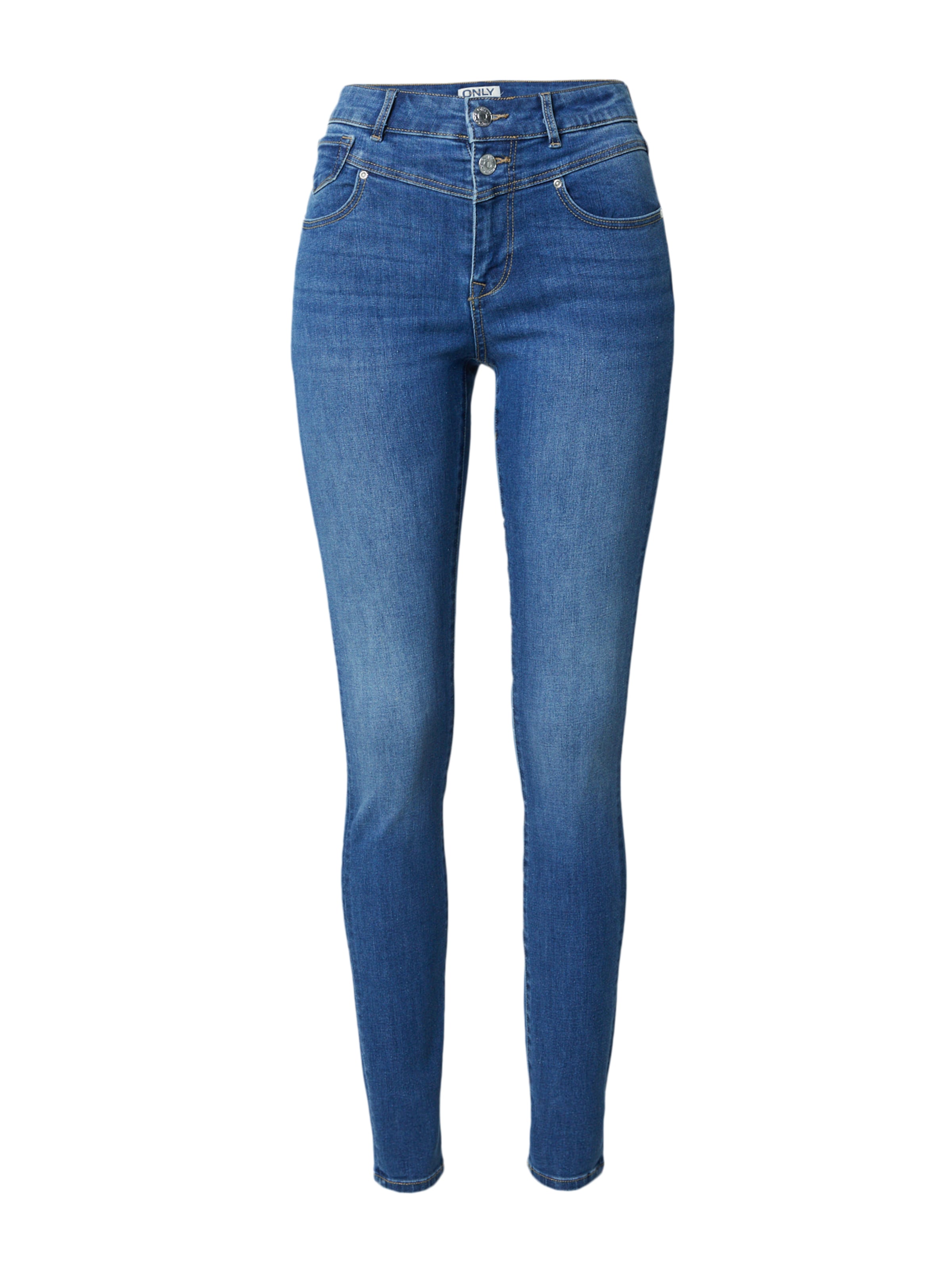Skinny Jean 'WAUW' ONLY en bleu : devant
