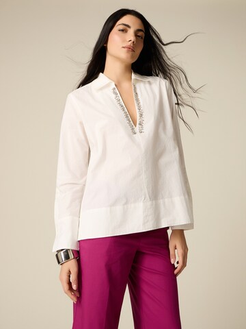 oltre - Blusa en blanco: frente