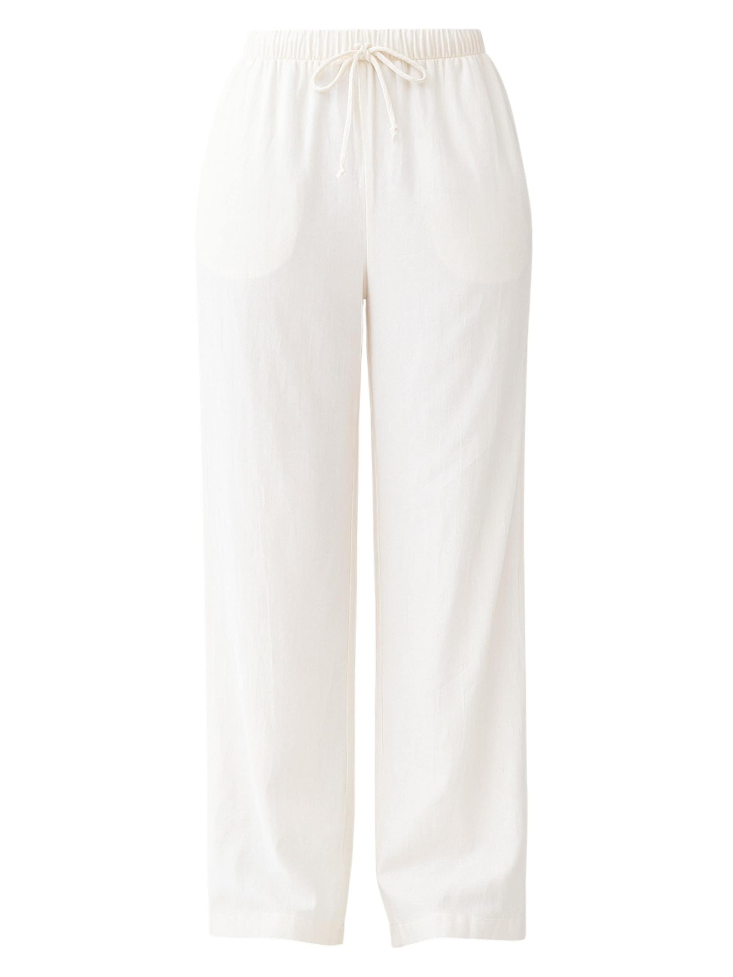 Wide leg Pantaloni 'SAIRA' di WENOR in bianco: frontale