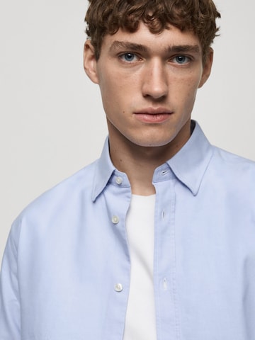 MANGO MAN Regular fit Overhemd in Blauw