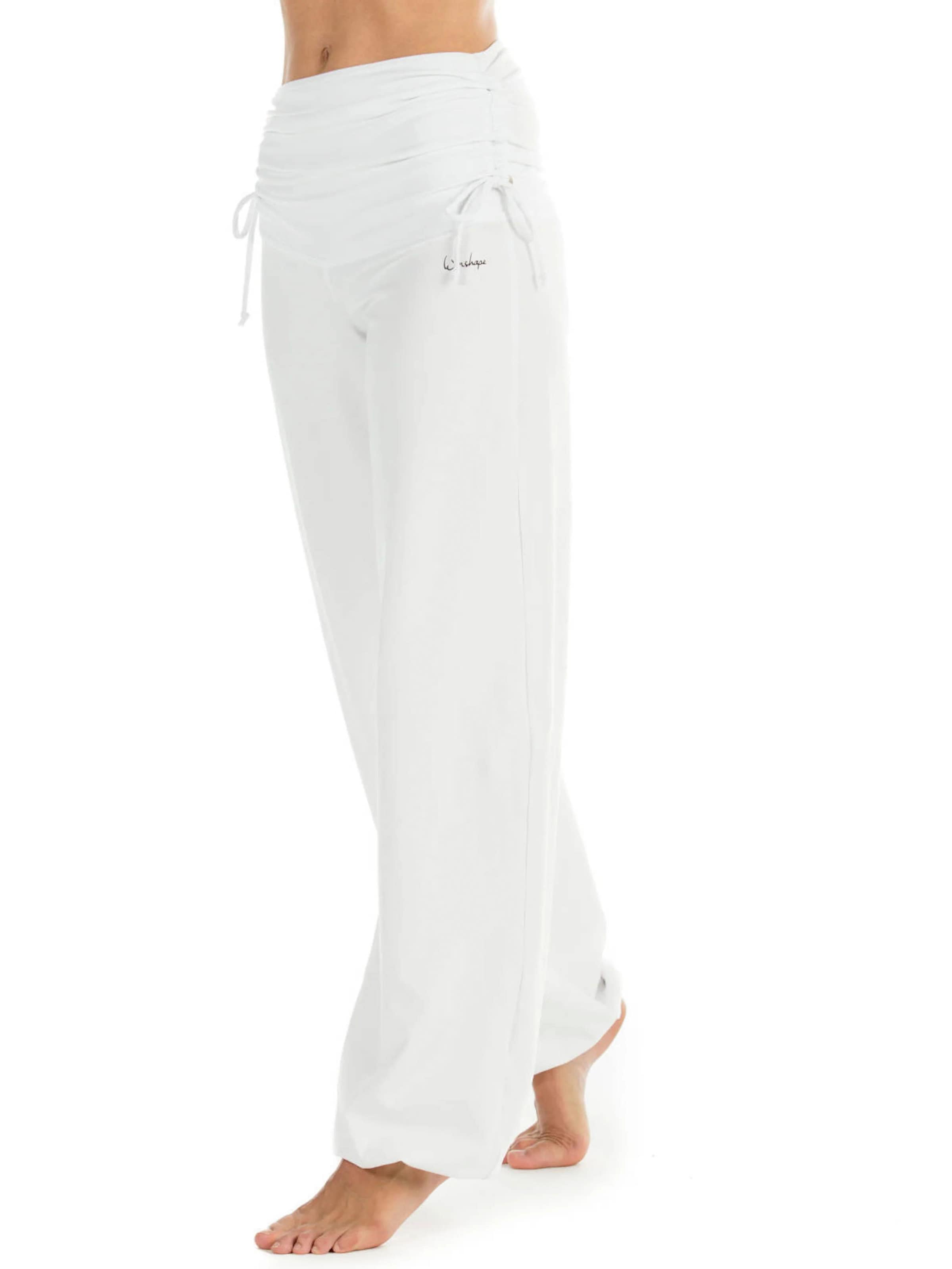 Effilé Pantalon de sport 'WH1' Winshape en blanc : devant