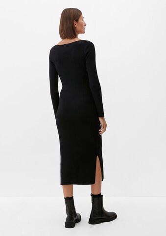 s.Oliver BLACK LABEL Strickkleid in Schwarz