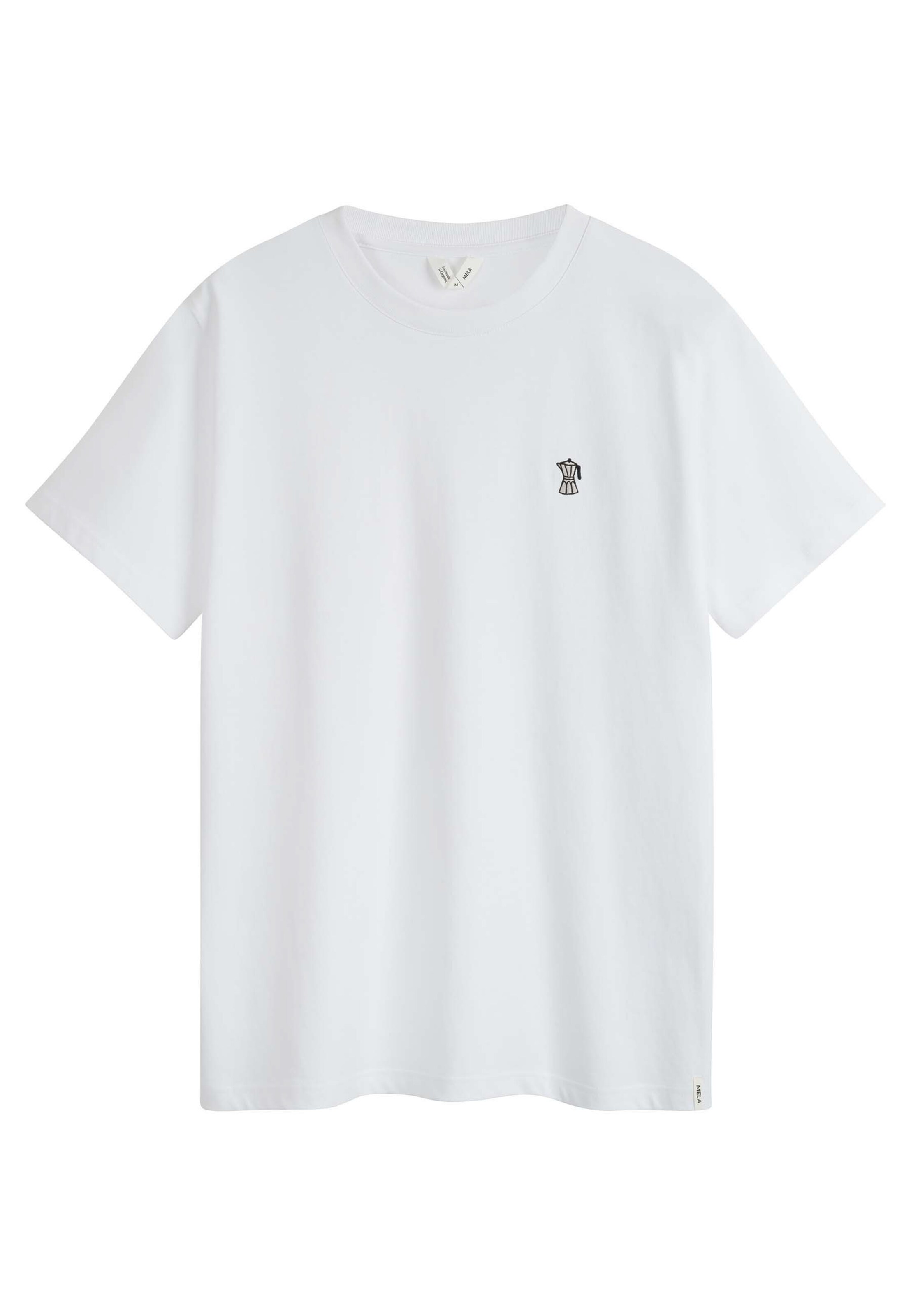 MELA Majica 'PRAVIN' | bela barva: sprednja stran