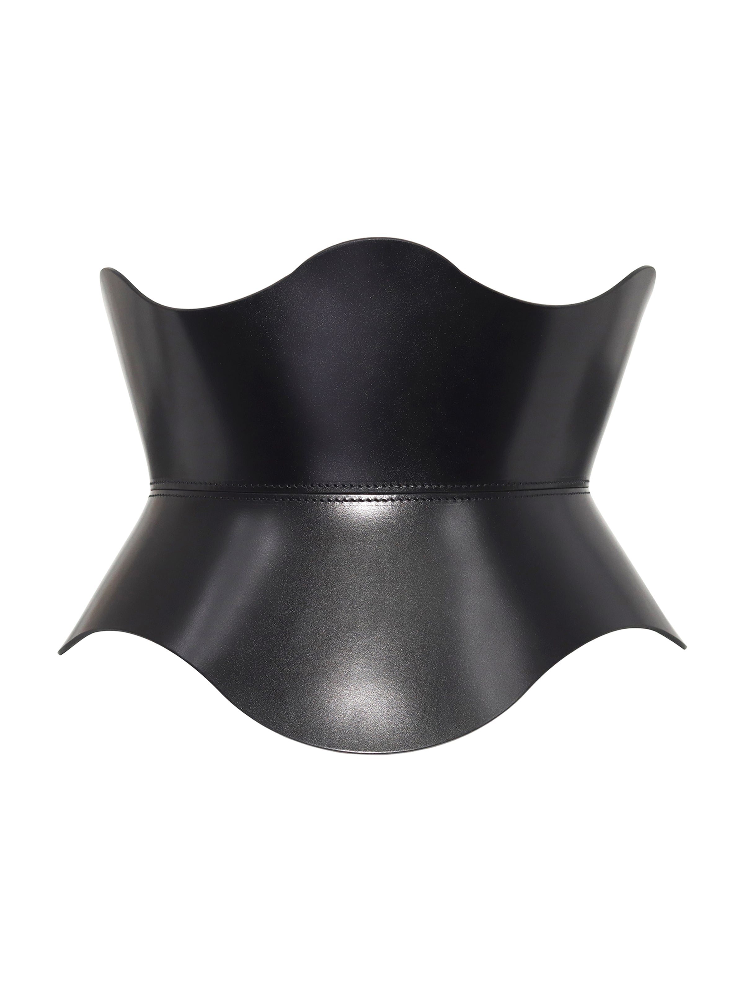 Haute Cuir Riem in Zwart: voorkant