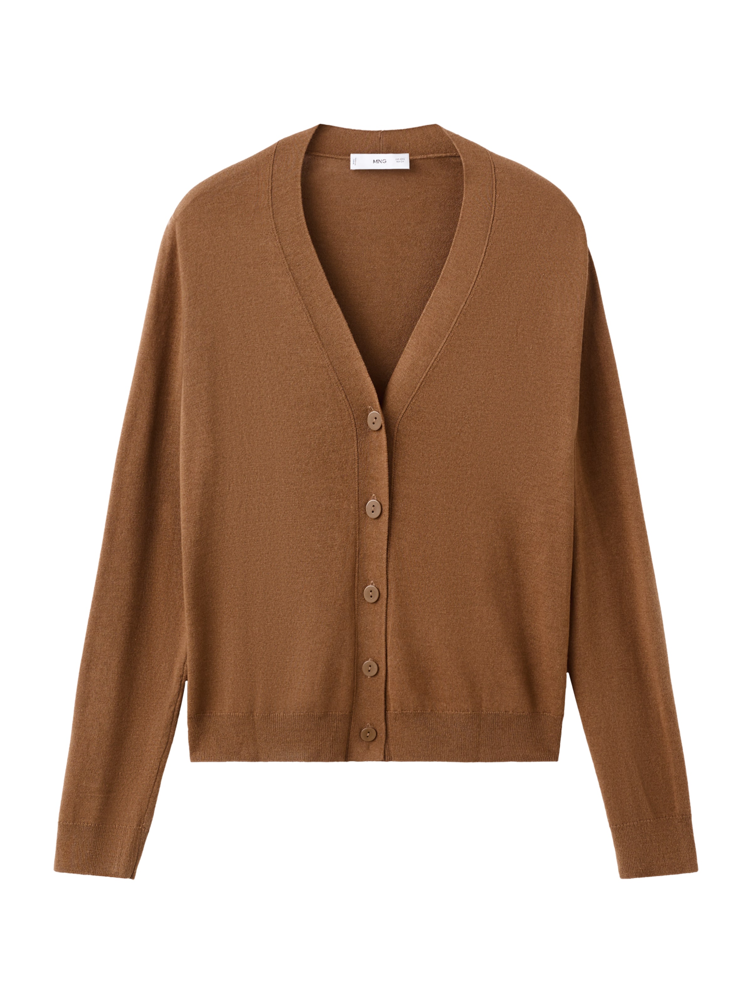 MANGO Cardigan 'LUCCAV' i brun: forside