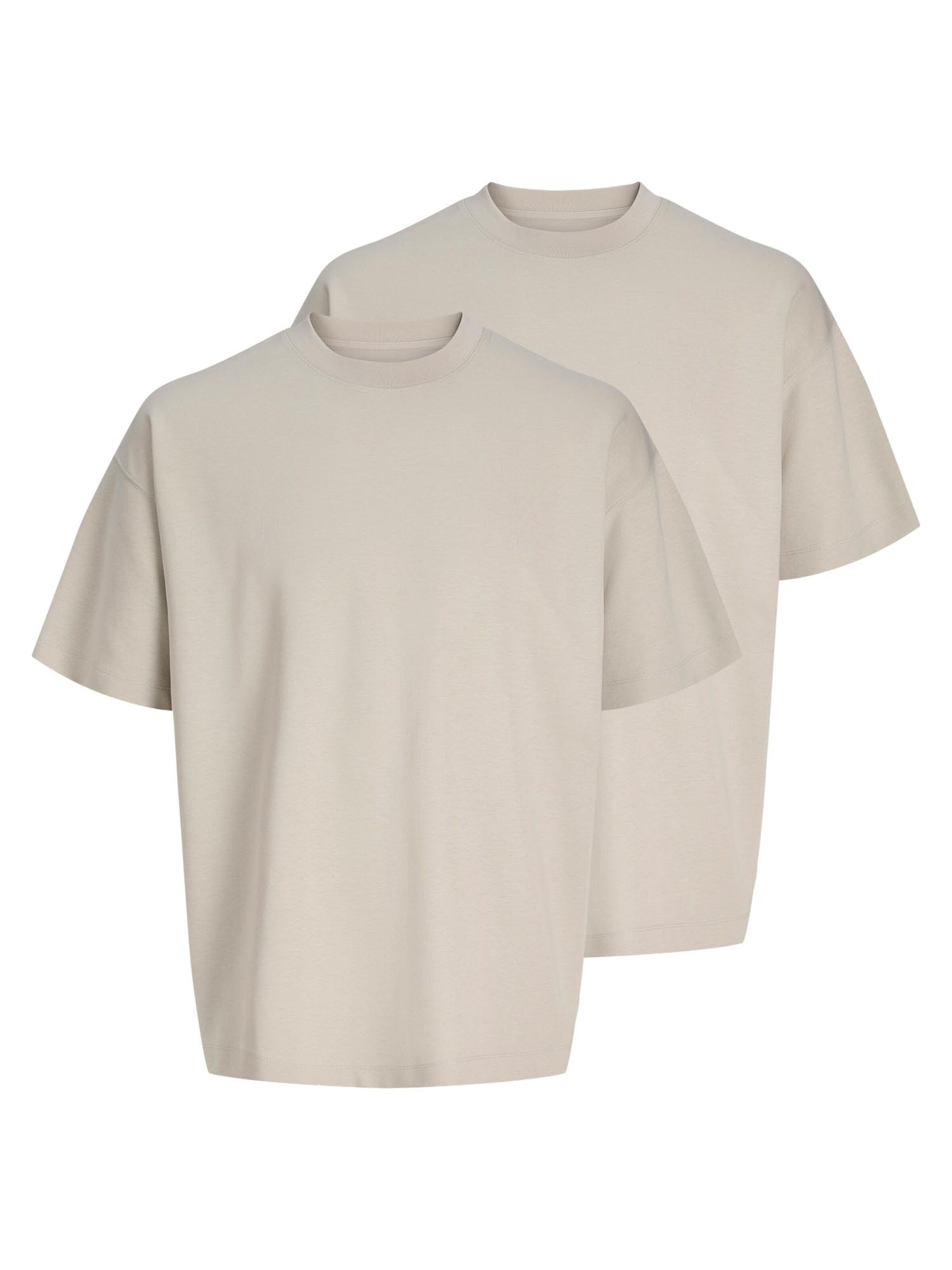 JACK & JONES Shirt 'Barron Tee' in Beige: front