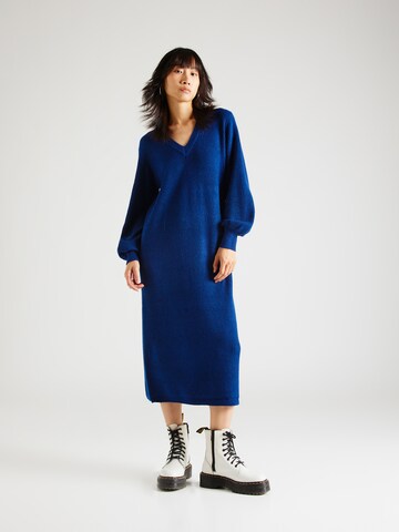 OBJECT - Vestido de punto 'Malena' en azul: frente