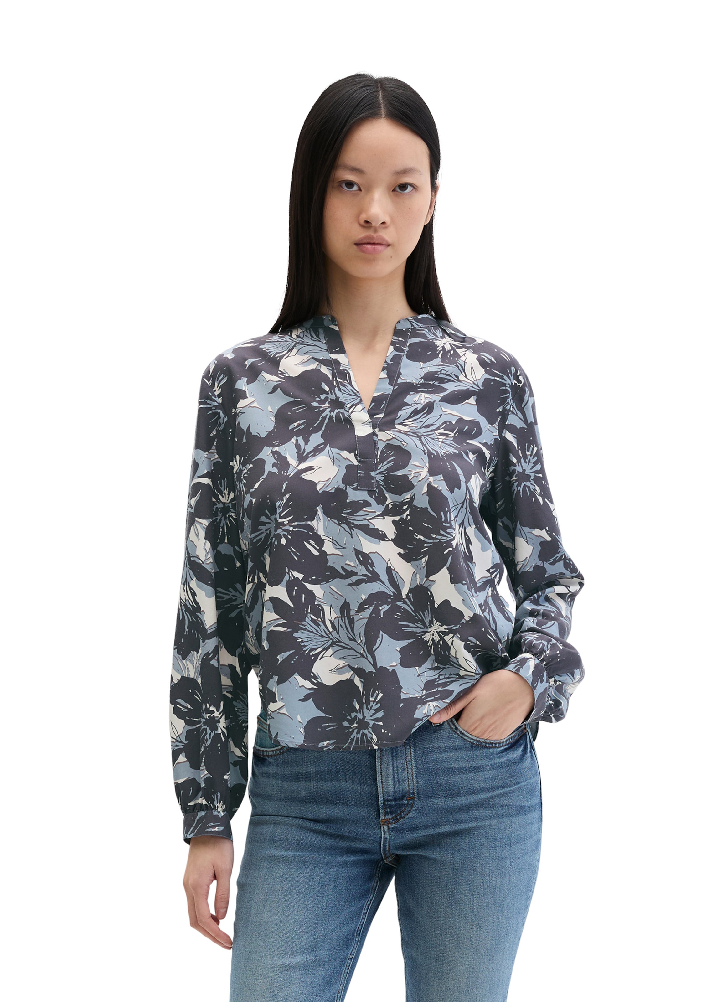 Marc O'Polo Bluse in Grau: Vorderseite