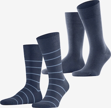 ESPRIT Socken 'Modern Stripe 2-Pack' in Blau: Vorderseite