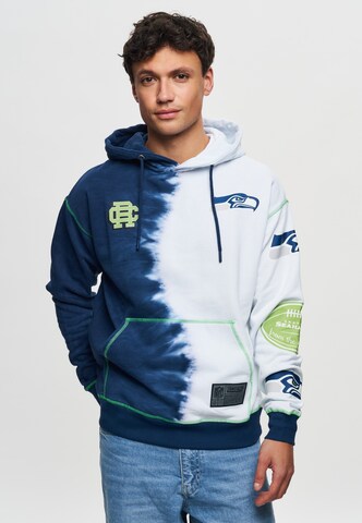 Recovered Kapuzenpullover 'NFL Seahawks Ink Dye Effect On' in Blau