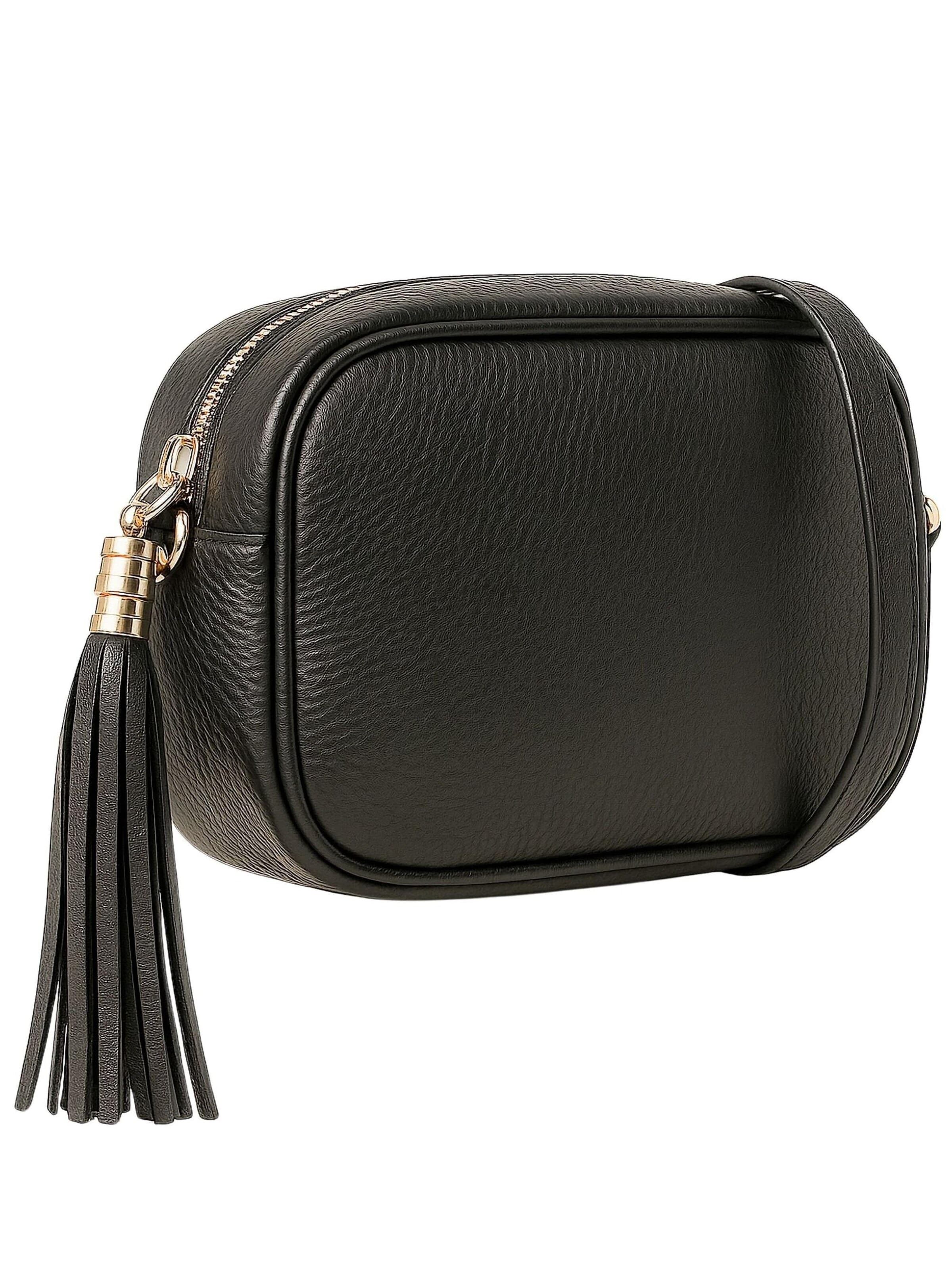 COLLEZIONE ALESSANDRO Crossbody Bag 'Alpha' in Black: front
