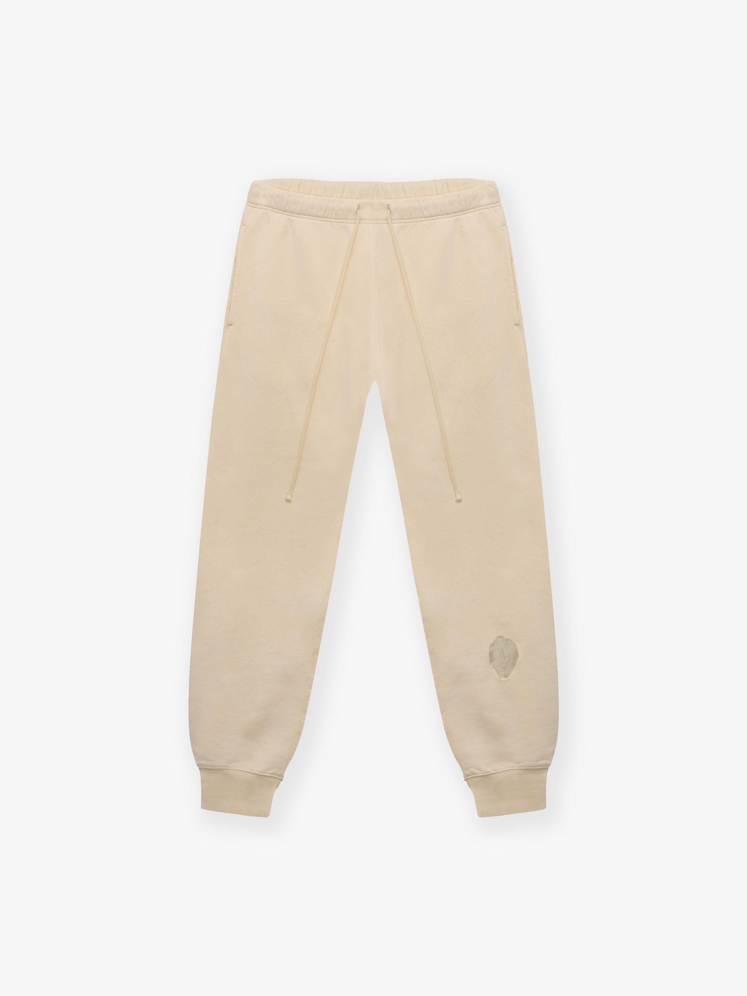 BARRYAN Bukser 'Embroidered shell sweatpants' i beige: forside