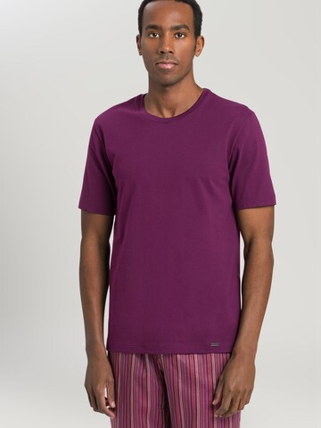 T-Shirt Hanro en violet : devant