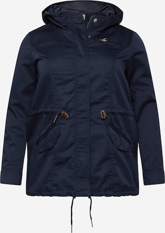 ONLY Carmakoma Tussenparka 'Lorca' in Blauw: voorkant