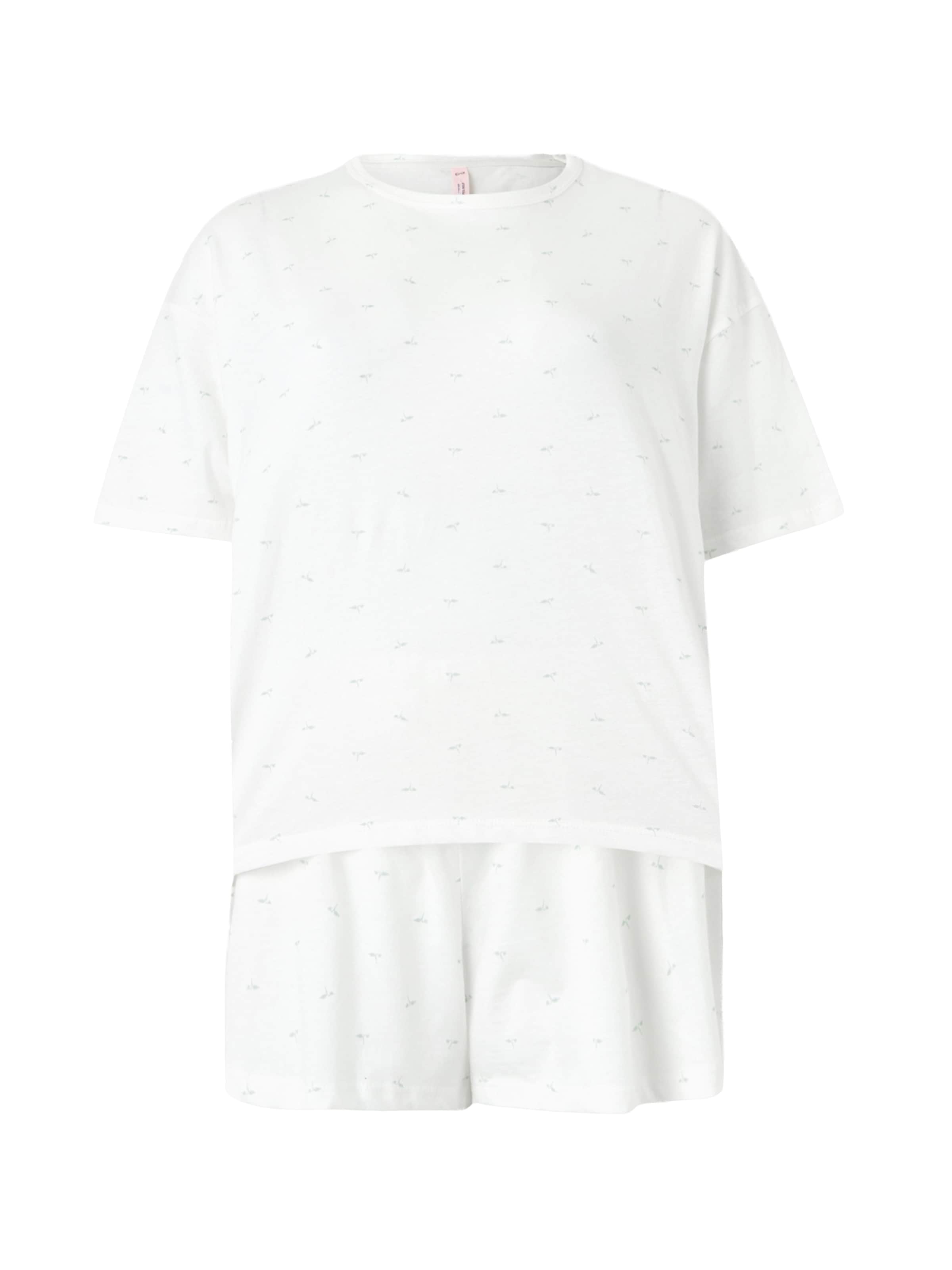 Hunkemöller Korte pyjama in Wit: voorkant