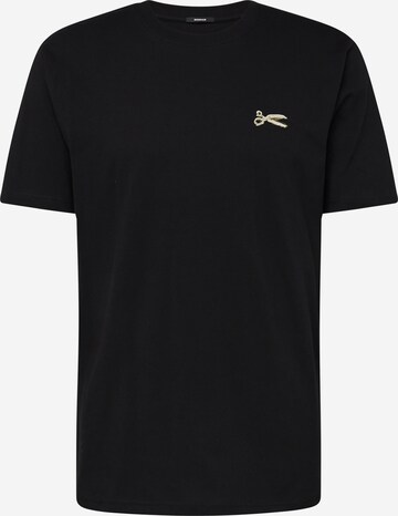 DENHAM - Camiseta en negro: frente