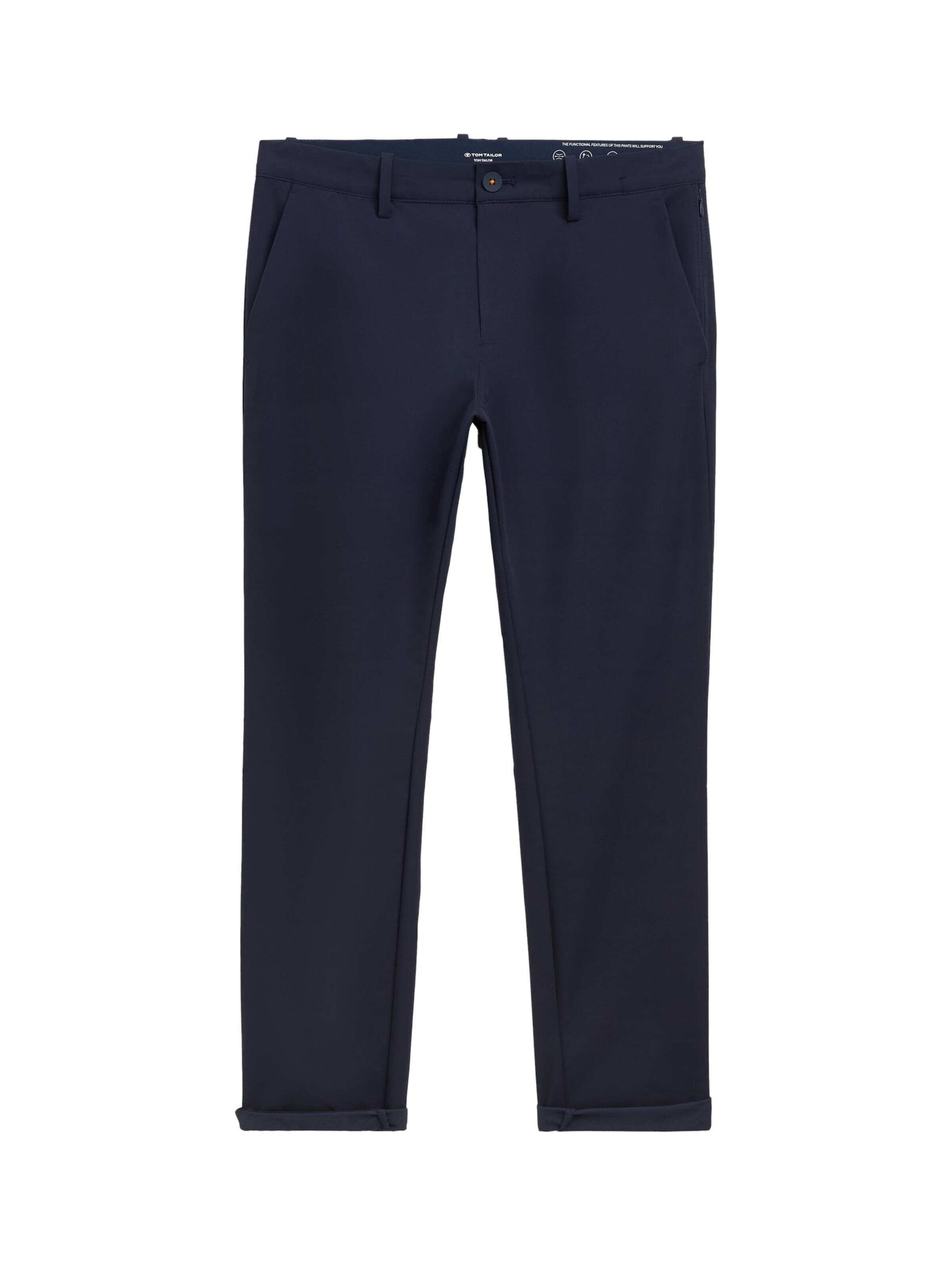 TOM TAILOR Slimfit Chinohose 'Travis Slim Performance' in Blau: Vorderseite