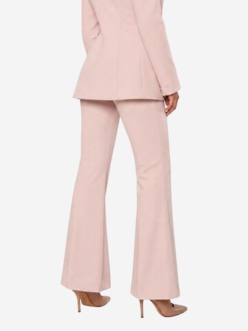 I AM Regular Trousers with creases 'Pantaloni Svasati PE26100' in Pink