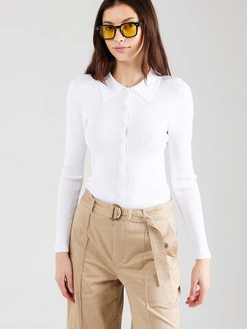 Cardigan Lauren Ralph Lauren en blanc : devant