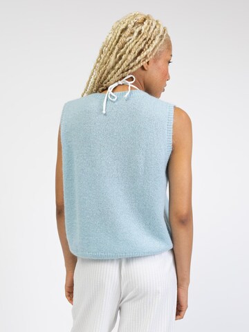 BROKE + SCHÖN Knitted Vest 'Pullunder mit Argyle Muster' in Blue