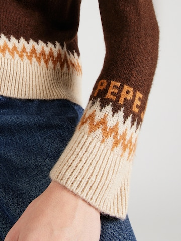 Pepe Jeans Gebreid vest 'Cissy' in Bruin