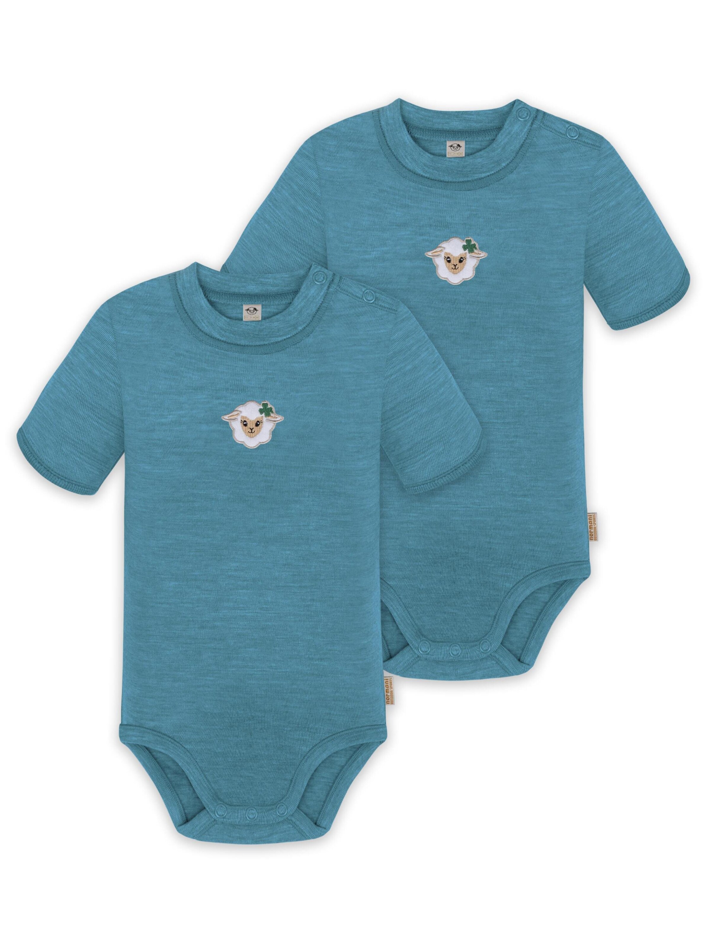 Barboteuse / body 'Tihoi' normani en bleu : devant