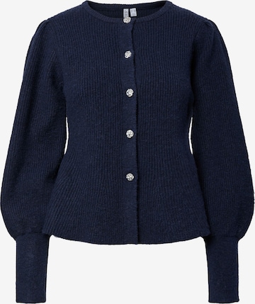 PIECES Gebreid vest 'PCAnnie' in Blauw: voorkant