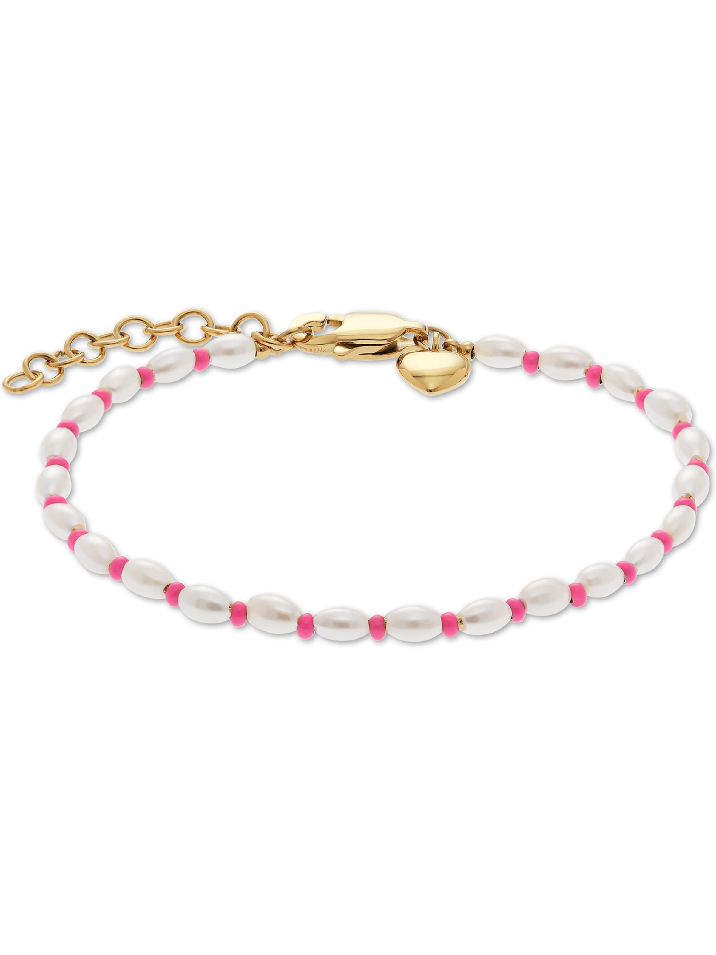 Guido Maria Kretschmer Jewellery Bracelet in Gold / Rose / Pearl white, Item view