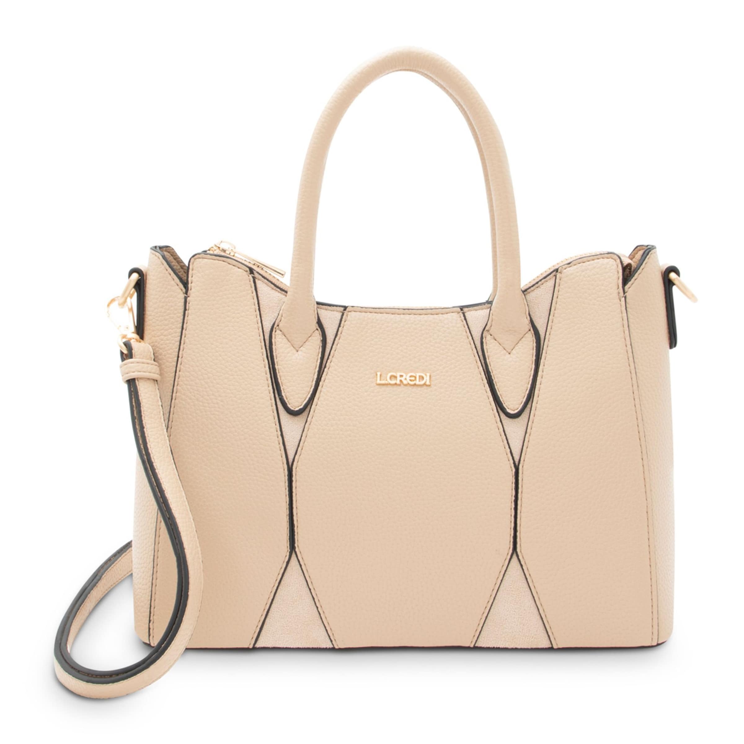 L.CREDI Handbag 'Rahja' in Beige: front