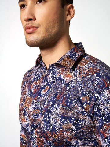 DESOTO Slim fit Button Up Shirt in Blue