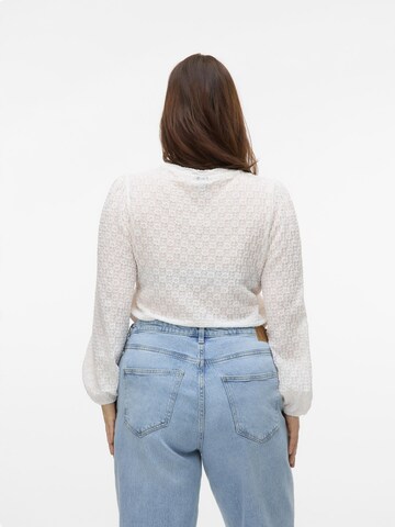 Vero Moda Curve Bluse 'VMCFlower' i hvid