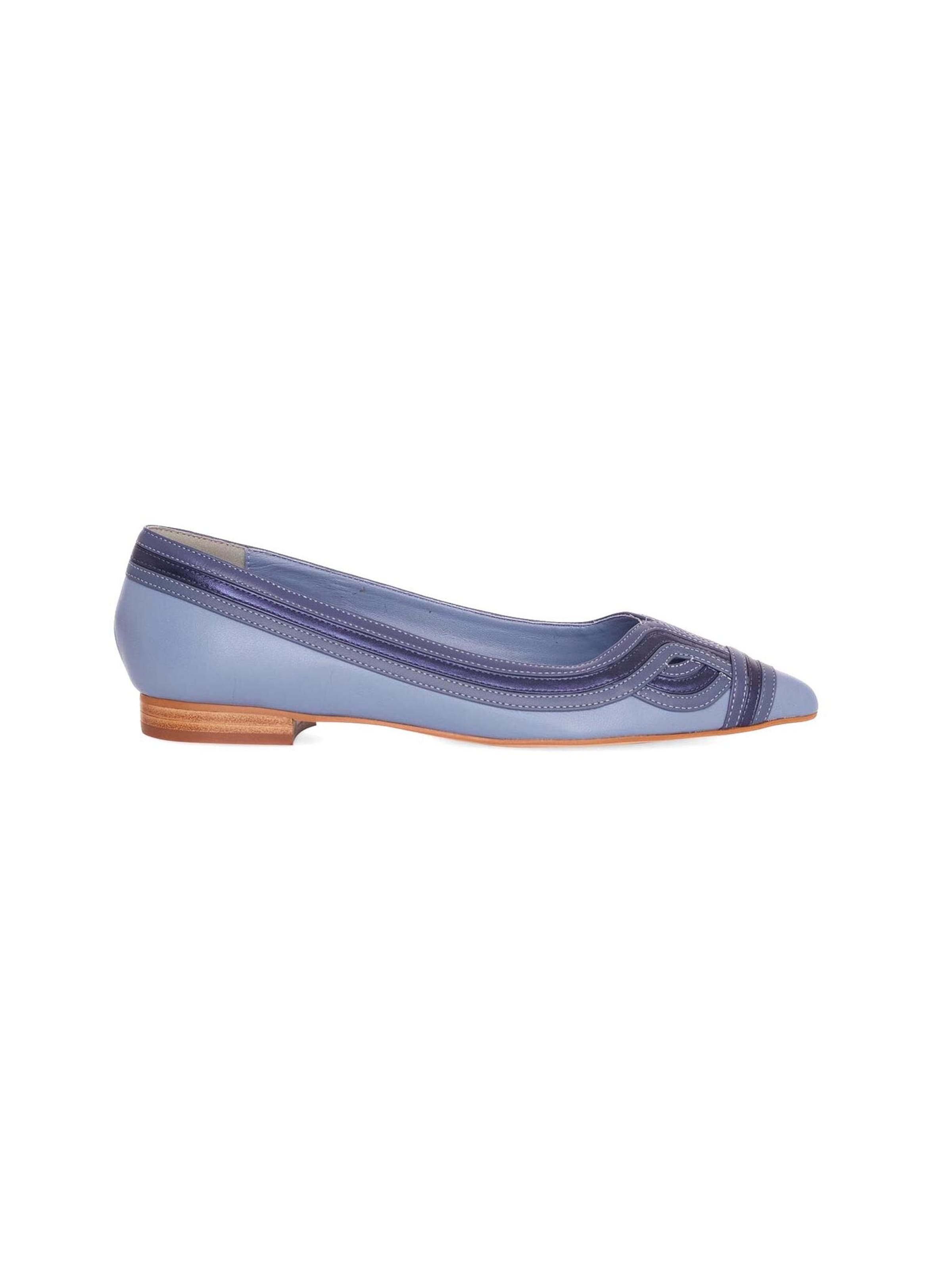 Mangara Atelier Ballerina 'Ballerines Mangara Begonia en cuir' in Blauw: voorkant