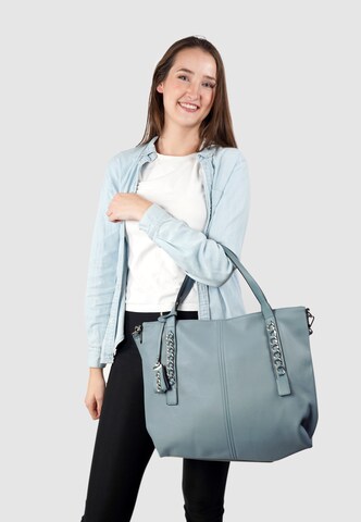 HARPA Shoulder Bag 'ELESA' in Blue: front