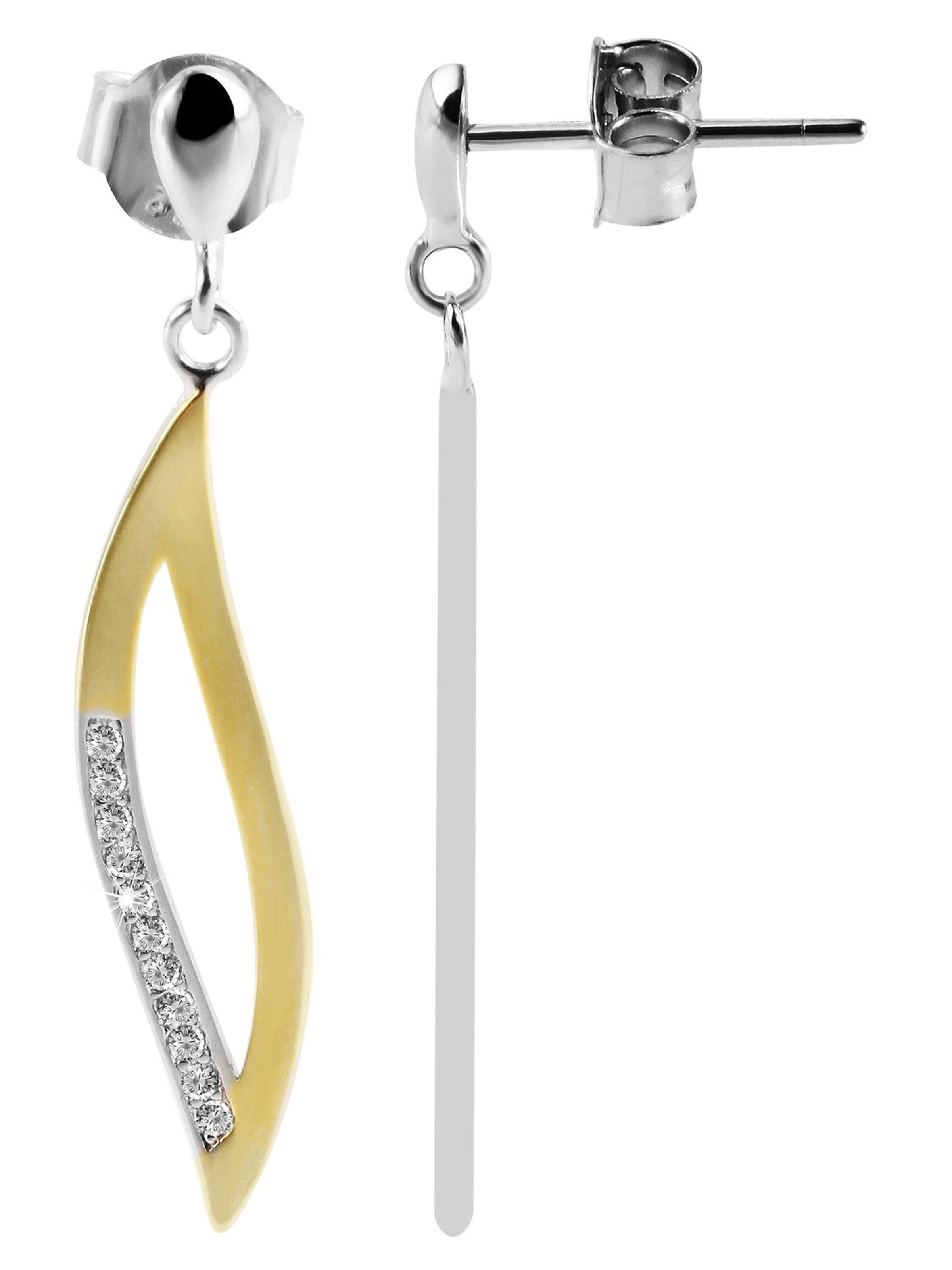 Akzent Earrings '"Lima" aus 925 Sterlingsilber, rhodiniert, langlebig' in Mixed colors: front