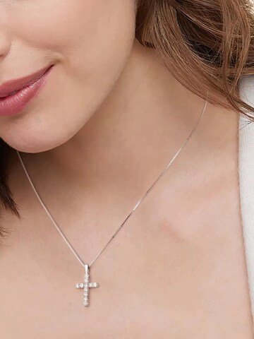 ROUGEMONT Jewellery Kette 'Funkelnde Moissanite Diamant  Kreuz Halskette 45cm' in Gold