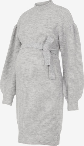 MAMALICIOUS Knitted dress 'Lilli' in Grey: front