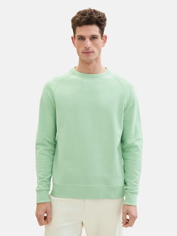 TOM TAILOR Sweatshirt in Groen: voorkant