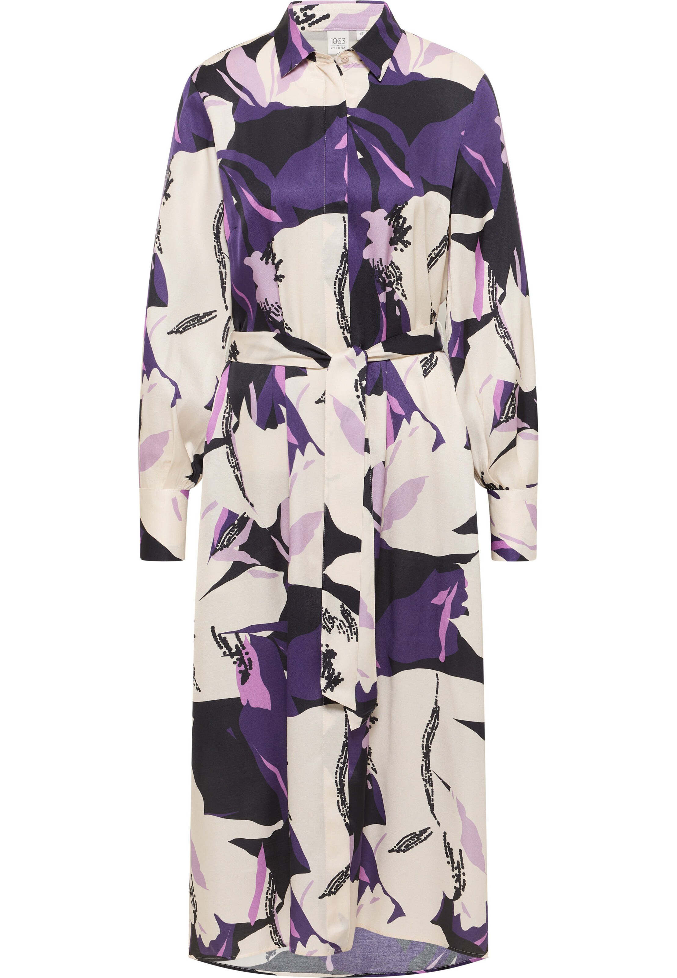 ETERNA Shirt dress in Cream / Purple / Black, Item view