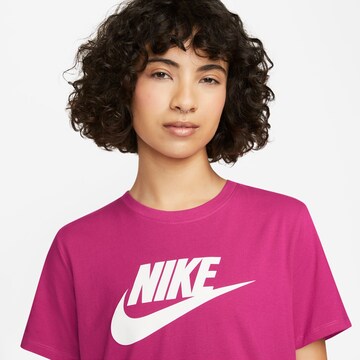 Nike Sportswear Skinny T-Shirt 'Essential' in Pink