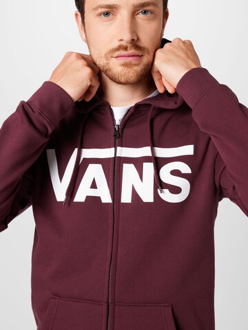 VANS Regular fit Zip-Up Hoodie in Red