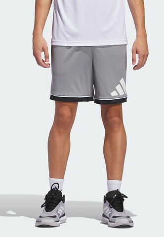 ADIDAS PERFORMANCE Loosefit Sporthose 'Badge of Sport' in Grau: Vorderseite