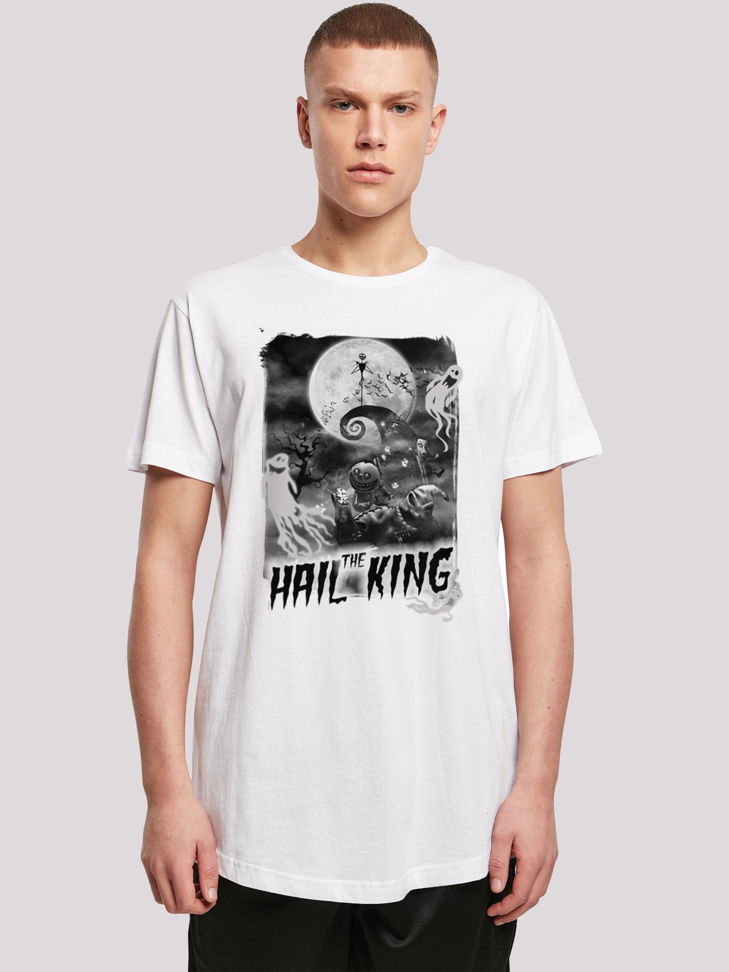 Männer Große Größen F4NT4STIC T-Shirt 'Hail The King' in Weiß - CQ50162 Männer Große Größen F4NT4STIC T-Shirt 'Hail The King' in Weiß - CQ50162
