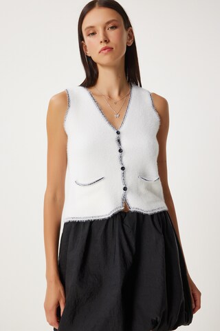 Happiness İstanbul Knitted vest in White