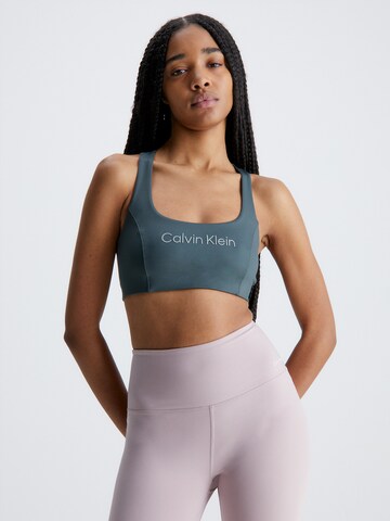 Bustier Soutien-gorge de sport Calvin Klein Sport en bleu : devant