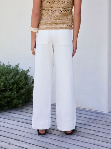 Next Wide Leg Jeans in Beige